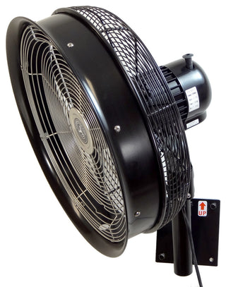 Outdoor Wall Mount Fan, Black, 21x21