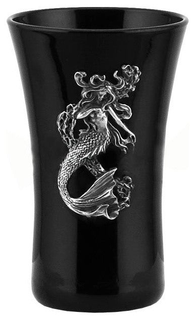 Mermaid Shot Glass, Myth and Legend, Glass and Pure Tin