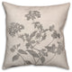 Neutral Distressed Florals 18"x18" Spun Poly Pillow