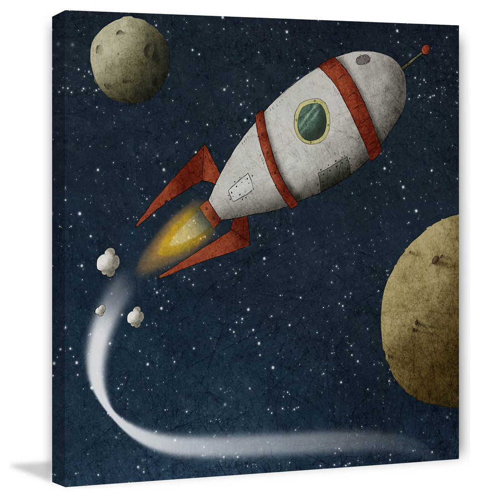 "Space Travel" Painting Print on Canvas
