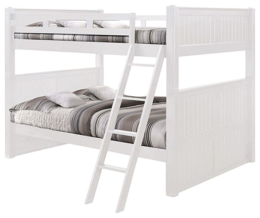 Beatrice Queen over Queen Bunk Bed, White, Bed Only
