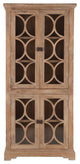 Pengrove 38-Inch Wide Mango Wood Cabinet with Carved Lattice Work Doors