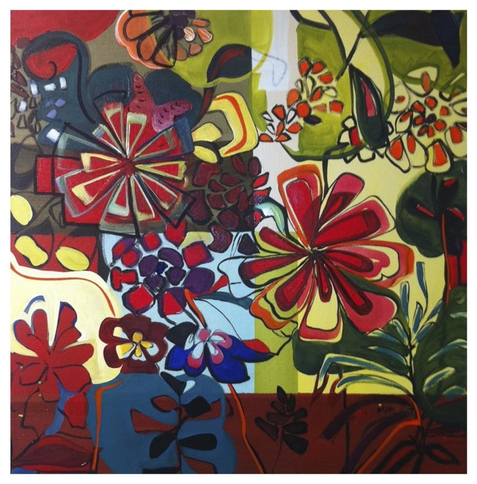 "Meet Me in the Garden" Digital Paper Print by Joan Elan Davis, 20"x20"