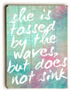 "Tossed By The Waves", Planked Wood Wall Decor By Cheryl Overton, 12"x16"