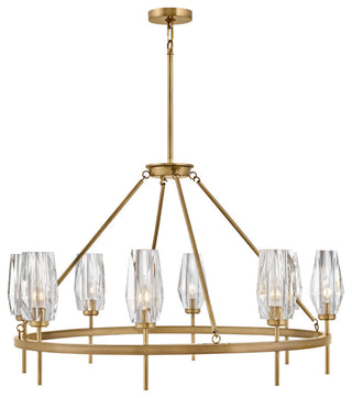 Hinkley Lighting Ana 8 Light chandelier Single Tier, Heritage Brass