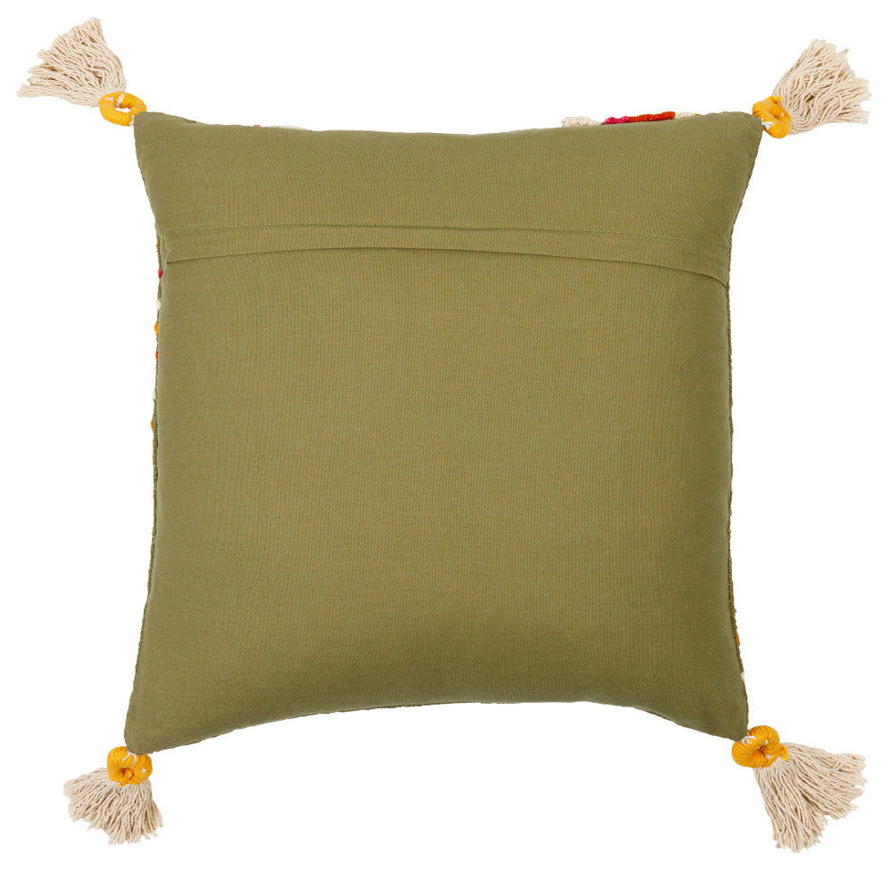 Surya Mystic Dusty Sage Pillow Shell With Polyester Insert 20"H X 20"W