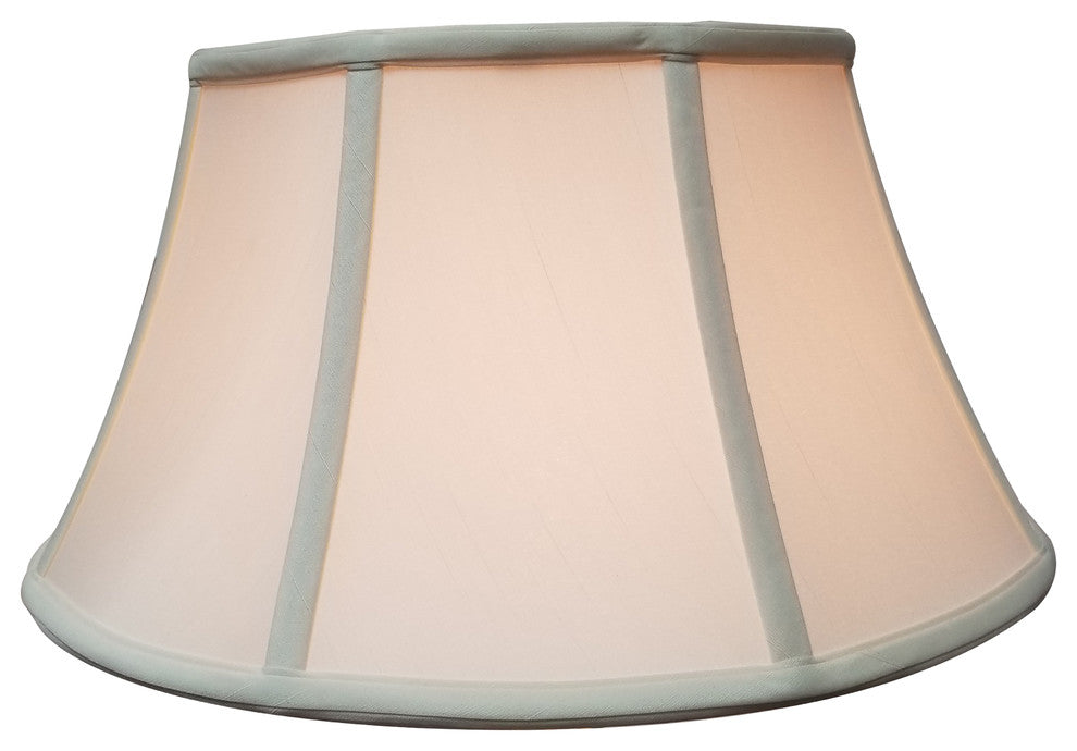 Royal Designs Shallow Drum Bell Billiotte Lamp Shade, Eggshell, 8 X 12 X 7.5