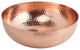 Round Hammered Metal Bowl, Copper