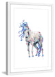 "White Unicorn" Framed Painting Print, 12"x18"