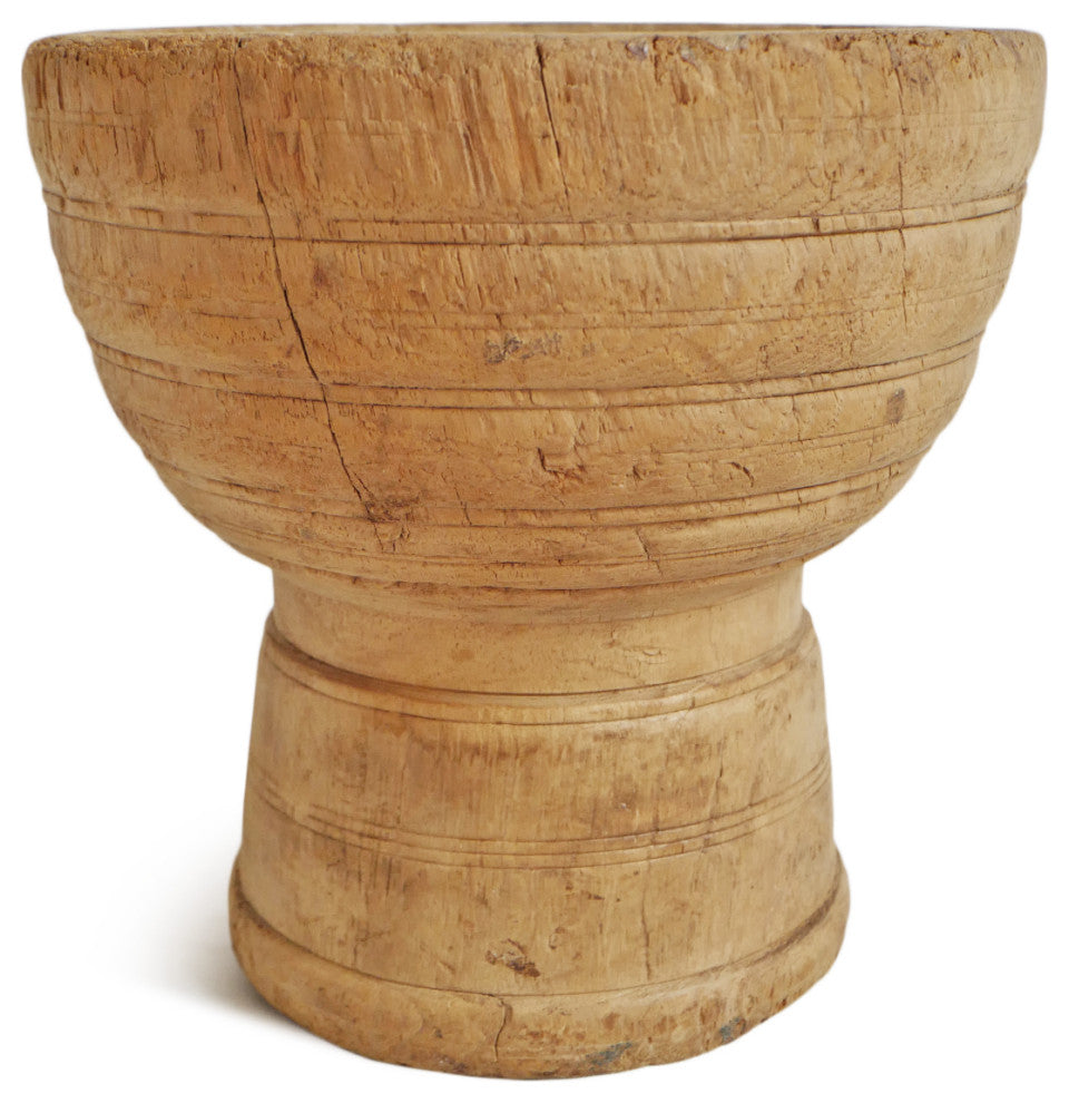 Consigned Old Wood India Mortar Cup 10
