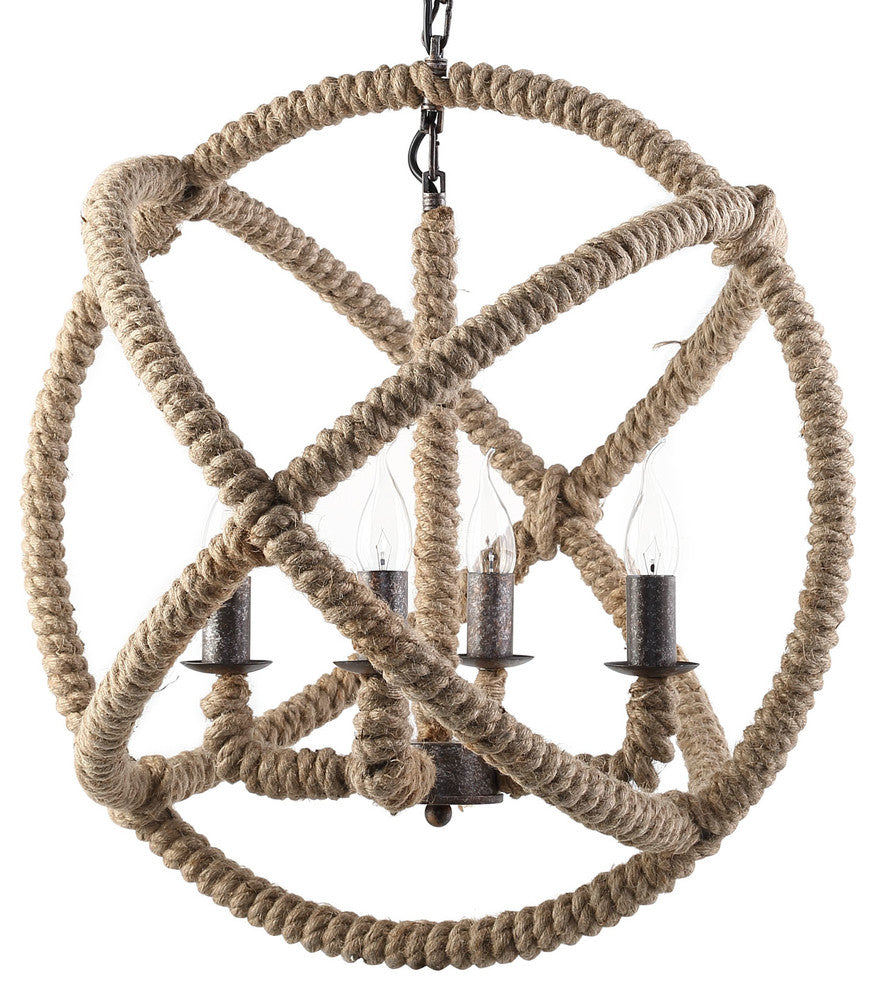 Modern Urban Contemporary Chandelier Light, Brown Steel