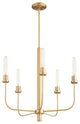 Quorum Sheridan 5-Light Chandelier 612-5-80, Aged Brass