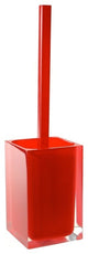 Modern Square Toilet Brush Holder, Red