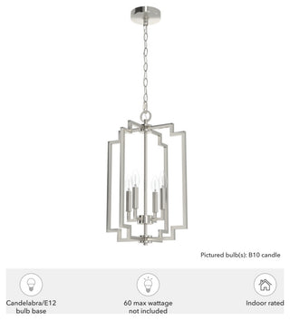 Zoanne Brushed Nickel 4-Light Pendant