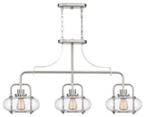 Quoizel TRG338 Trilogy 3 Light 38"W Linear Chandelier - Old Bronze