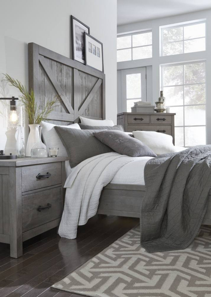 Haven Modern Farmhouse Rustic Bed, King