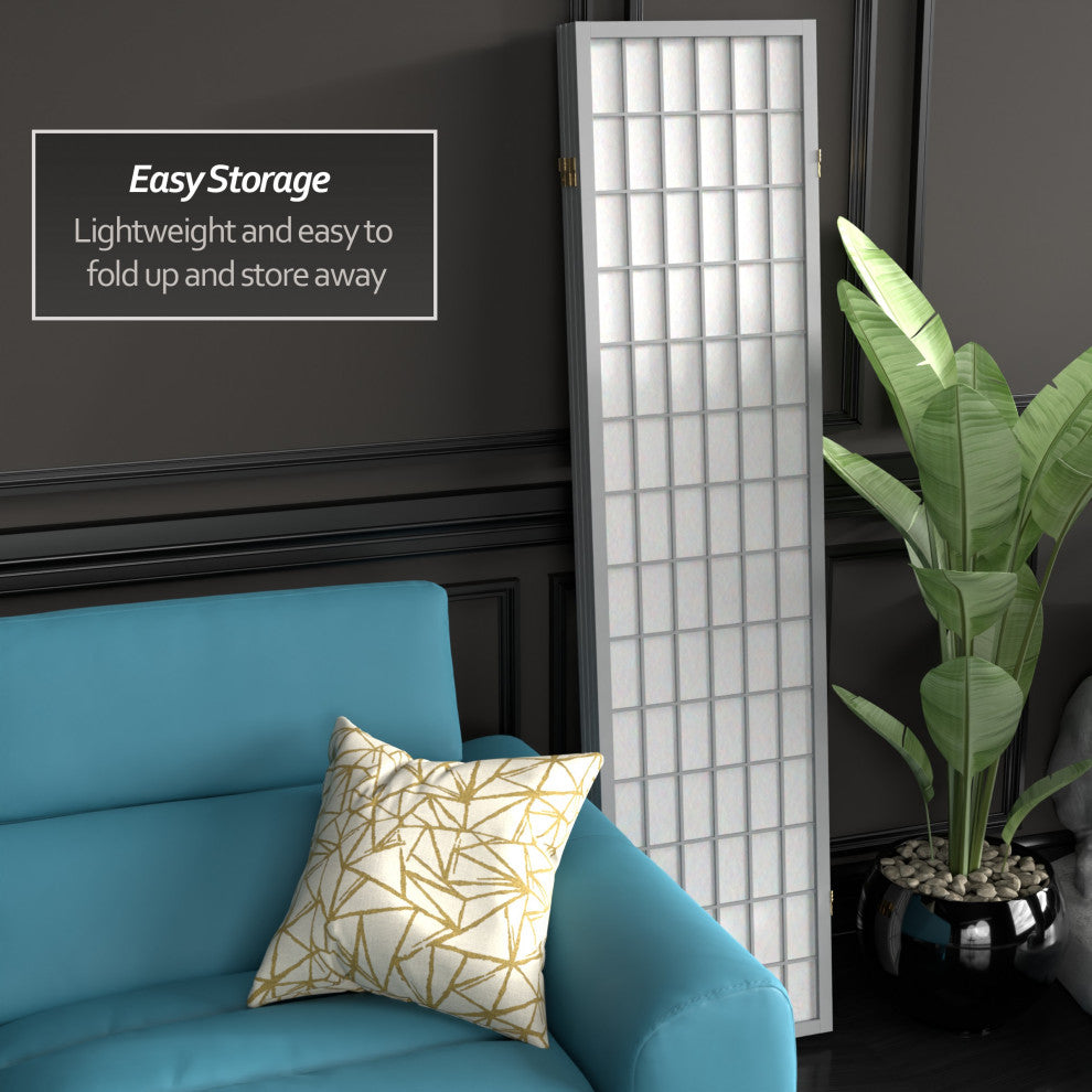 6' Tall Window Pane, Special Edition, Gray, 4 Panels