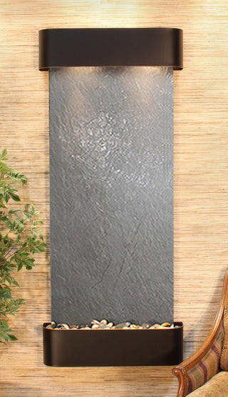 Inspiration Falls Water Fountain, Black Featherstone, Blackened Copper, Round