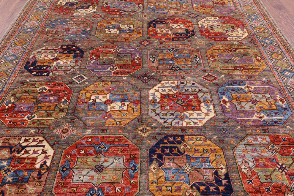 Hand Knotted Bokhara Wool Rug 8' 3" X 10' 1" - Q12426