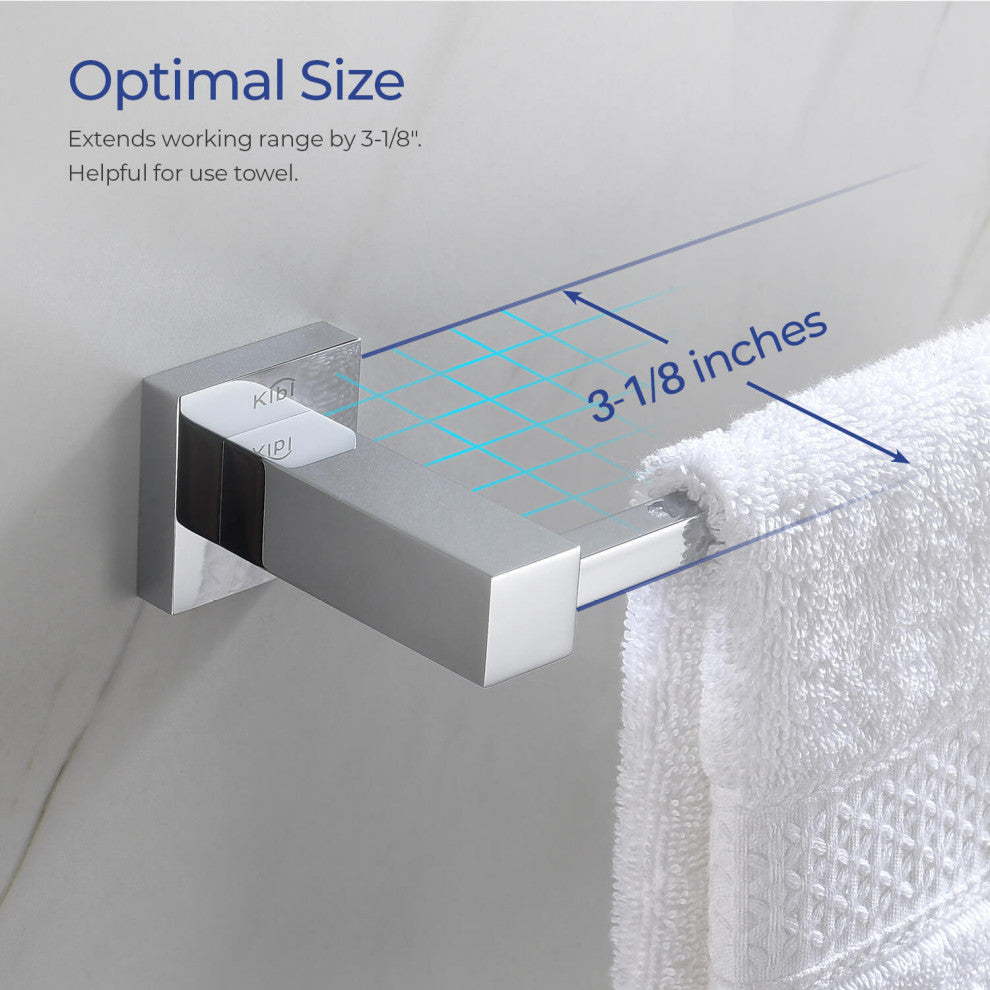 Cube 24" Bathroom Towel Bar KBA1504, Chrome