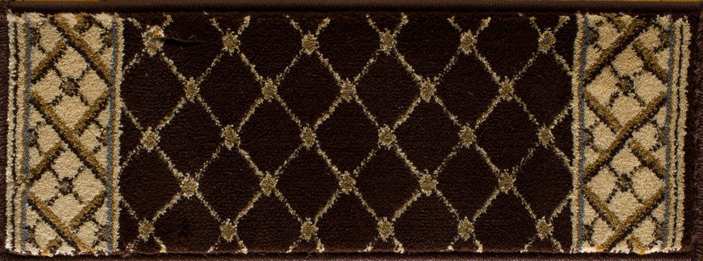 Rhombus Area Rug, Brown Wheat, 9"x2'2"