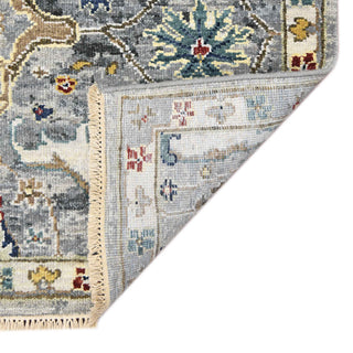 Nuit Arabe Kriotra Area Rug, Deep Silver, 10' x 14', Bordered