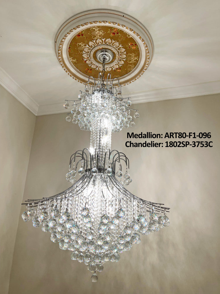 Artistry Lighting, Round 32" Burnished Gold Ceiling Medallion (ART80-FB-204)
