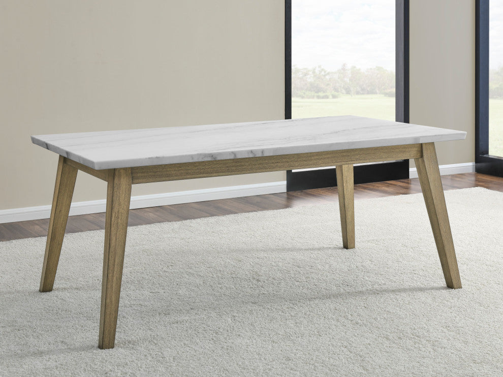 Vida White Marble Top Dining Table