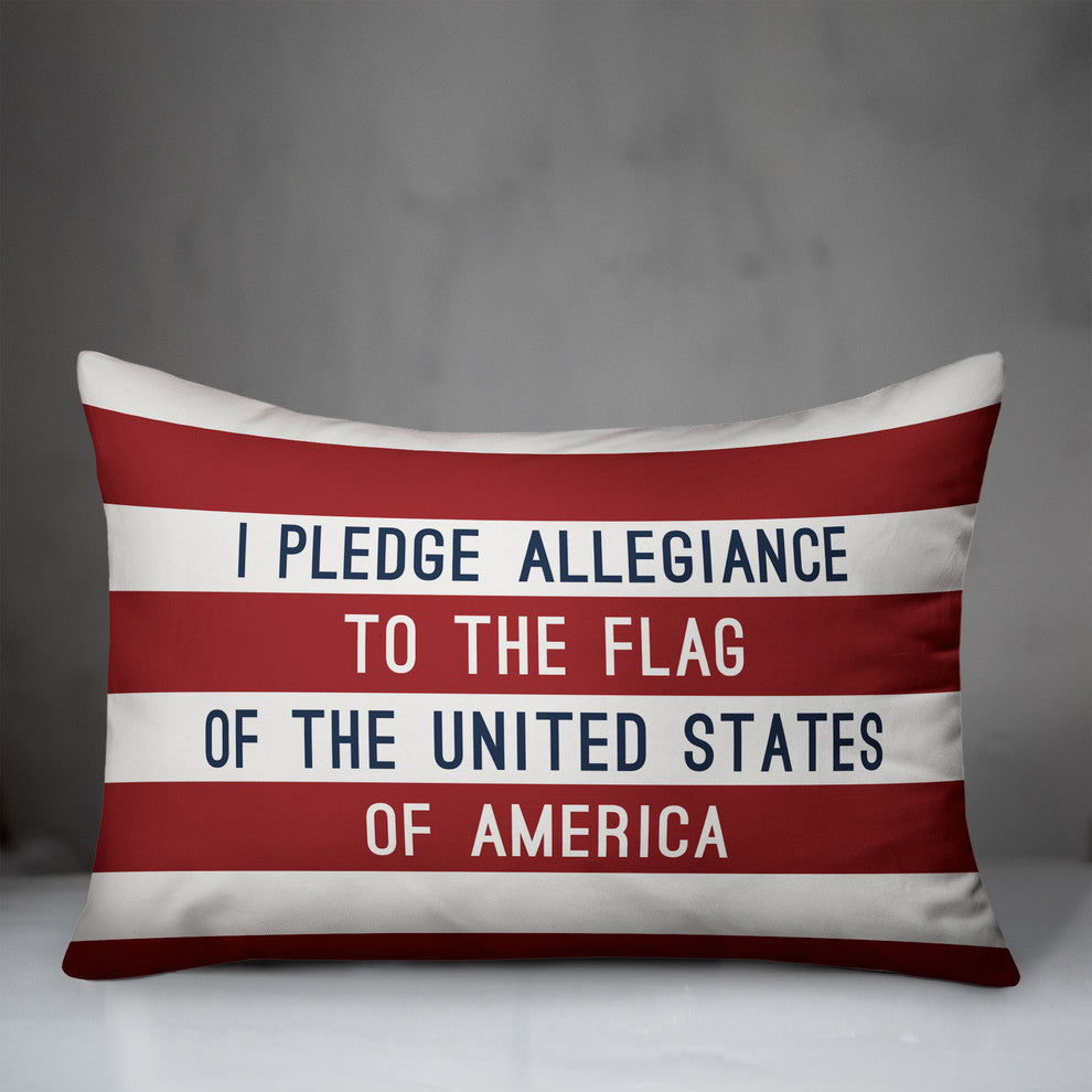 Pledge of Allegiance 14x20 Lumbar Throw Pillow