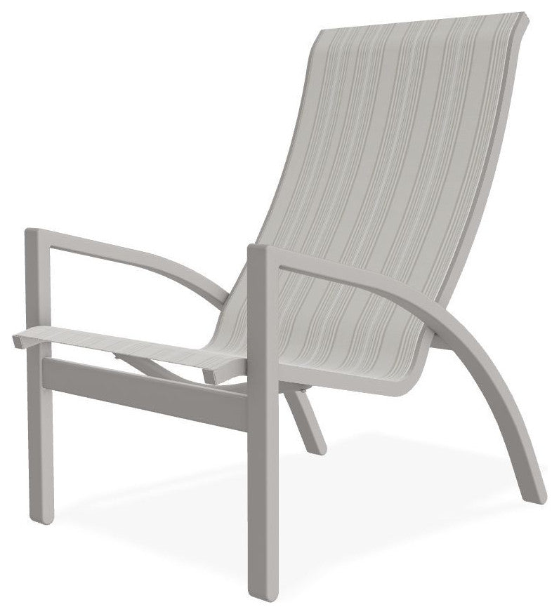 Kendall Sling Stackable Outdoor Lounge Chair, Harbor/Warm Gray