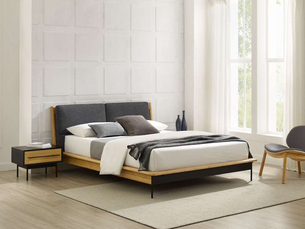 Santa Cruz Platform Bed With Fabric, King