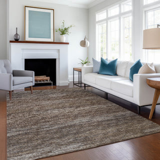 Premium Machine Washable Mayfield AMF32 Brown 3' x 5' Rug