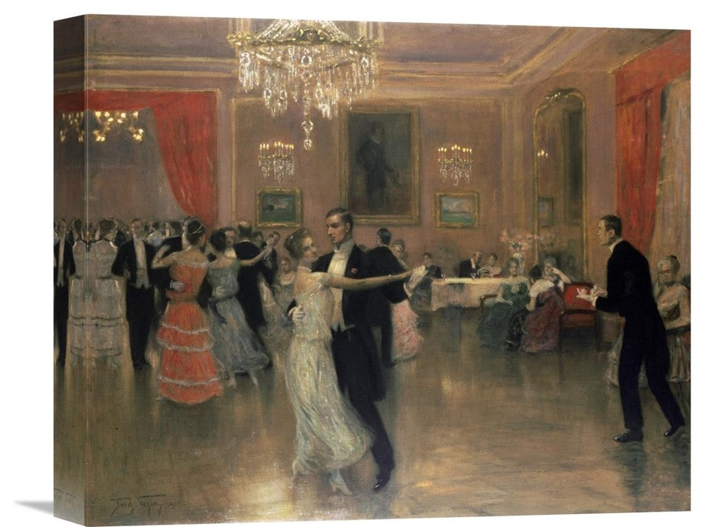 "At The Ball" Stretched Canvas Giclee by Frederick Vezin, 16"x13"