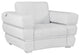 Winter White Stripe Top Grade Italian Leather Chair