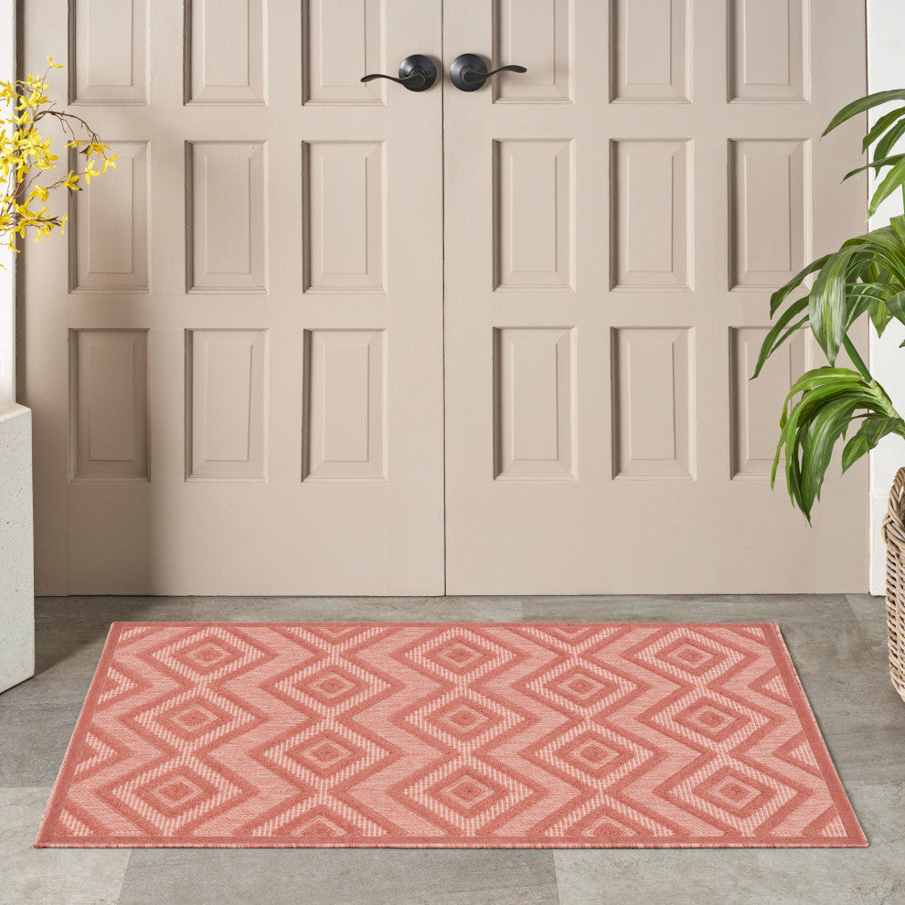 Nourison Versatile 2' x 4' Coral/Orange Modern Area Rug