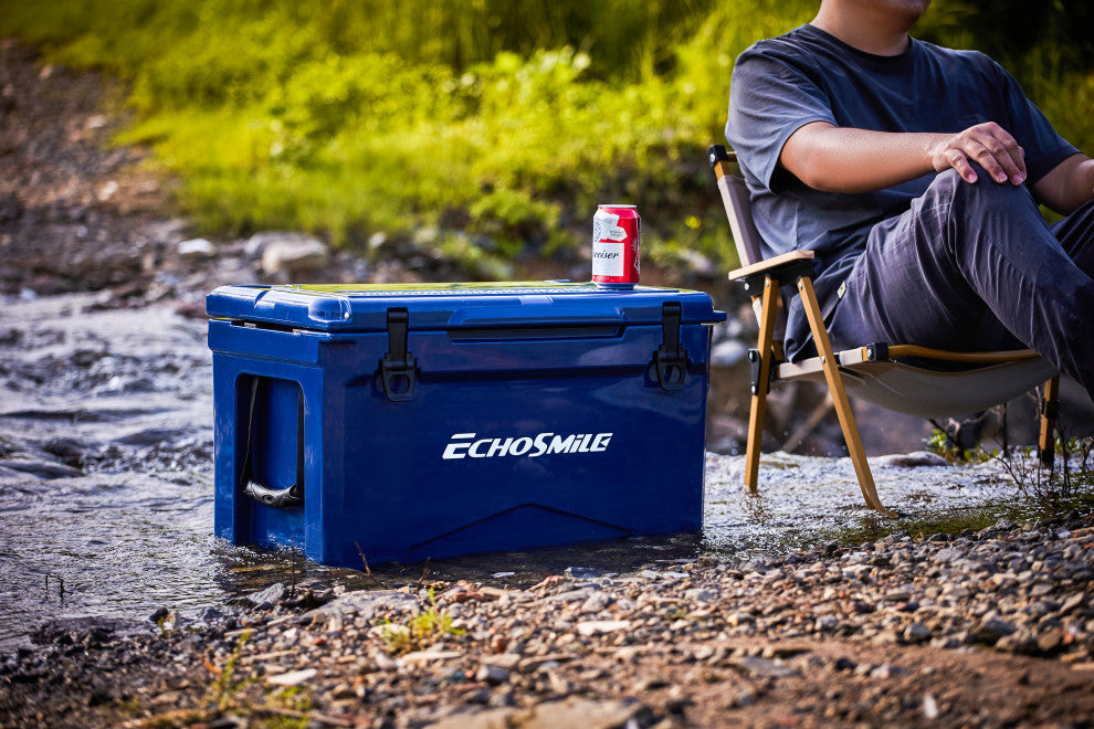 EchoSmile 35 qt. Rotomolded Cooler, Dark Blue