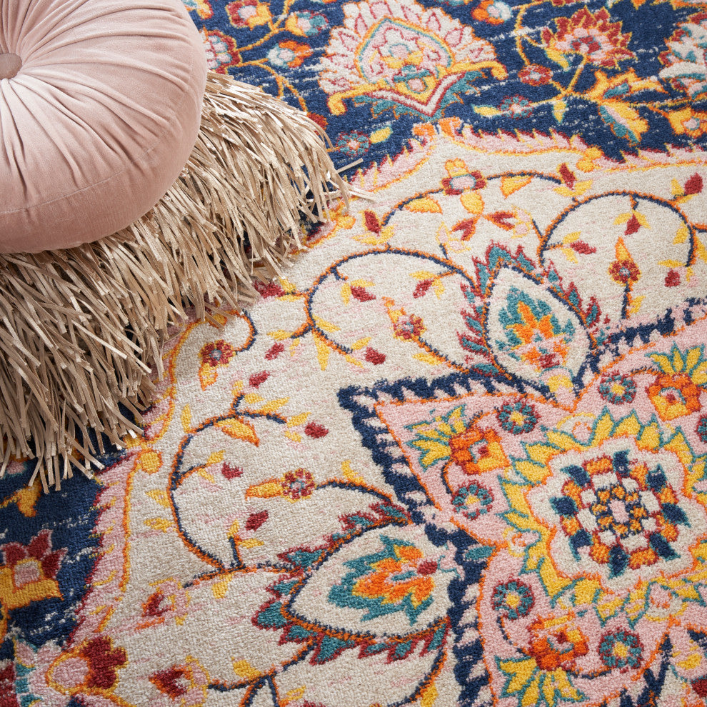 Nourison Passion 8' x 10' Navy Multicolor Transitional Indoor Area Rug