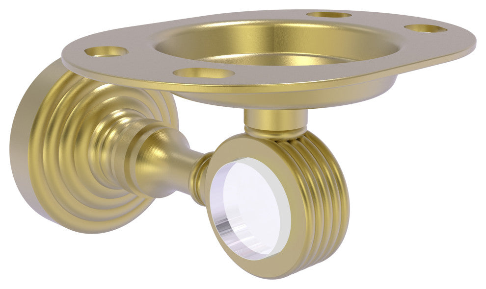 Pacific Grove Groovy Tumbler and Toothbrush Holder, Satin Brass