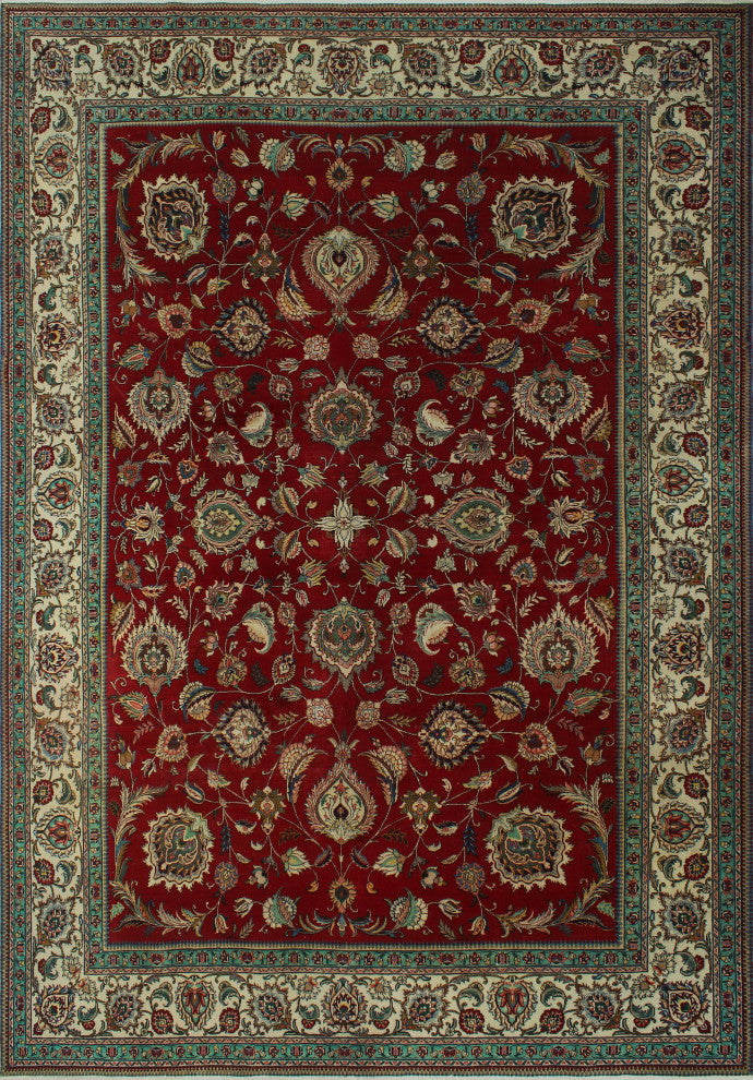 Fine Vintage Distressed Tyler Red Rug