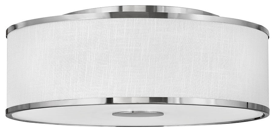 Hinkley Halo Large Flush Mount, Brushed Nickel