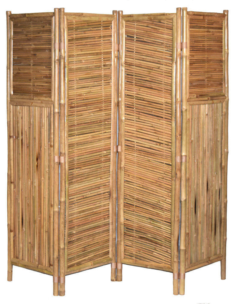 4 Panel Bamboo Screen Middle Diagonal