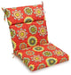 18"x38" Spun Polyester Outdoor Squared Seat/Back Chair Cushion, Farrington Terra
