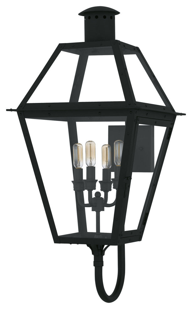 Quoizel RO8414 Rue De Royal 4 Light 30" Tall Outdoor Wall Sconce - Earth Black