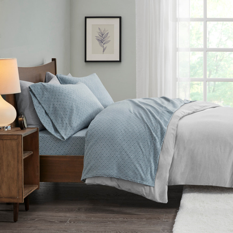 True North by Sleep Philosophy Knitted Micro Fleece Printed Sheet Set, Twin