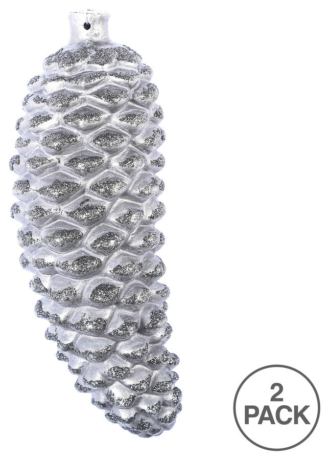 Vickerman Mc194784 8" Gunmetal Antique Pinecone Christmas Ornamet