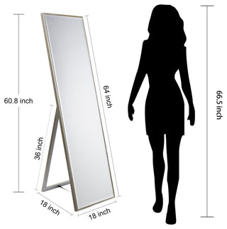 Traverse Modern Cheval Mirror, Full-Length Mirror, Floor Mirror, 64"x18"