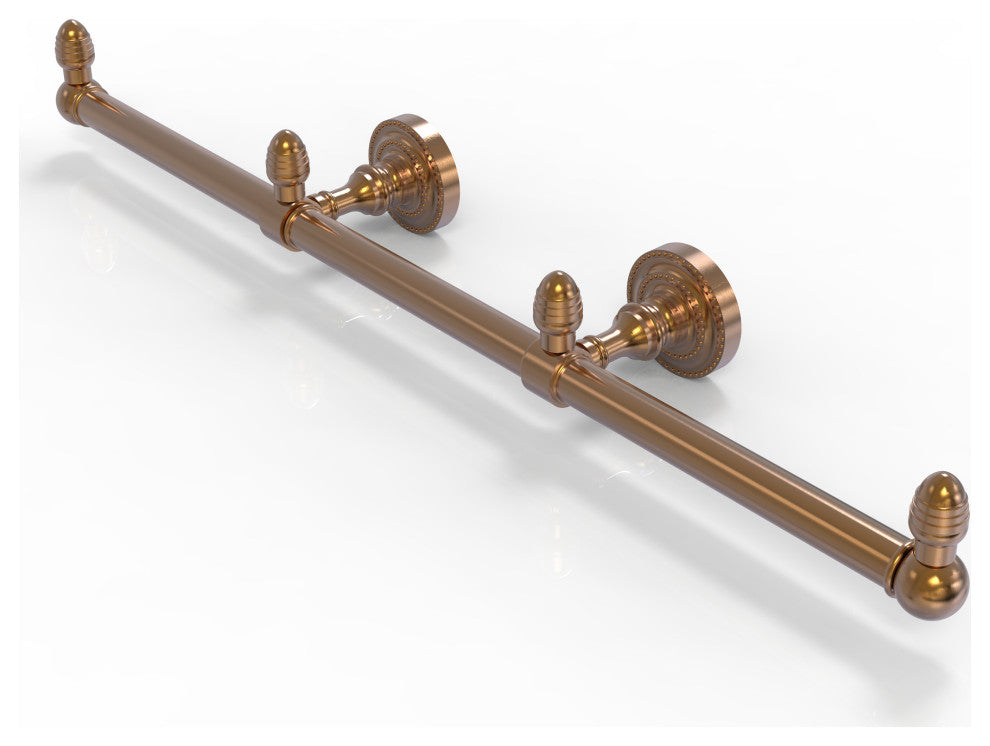 Dottingham 3 Arm Guest Towel Holder, Brushed Bronze