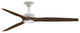 Fanimation Spitfire 64" Fan/LED Light, matte White, Matte White/Whiskey Wood Blades