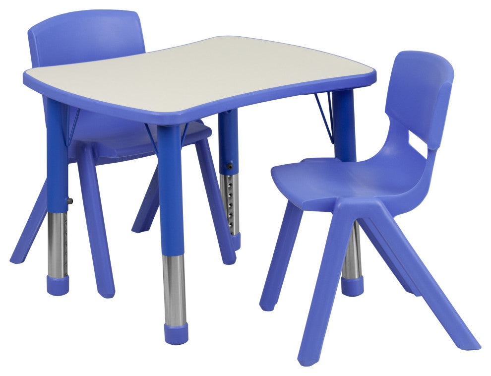 Roseto FFIF49085 Three Piece Plastic Framed Classroom Set - Blue