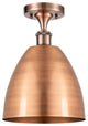 Ballston Dome Semi-Flush Mount, Antique Copper, Antique Copper